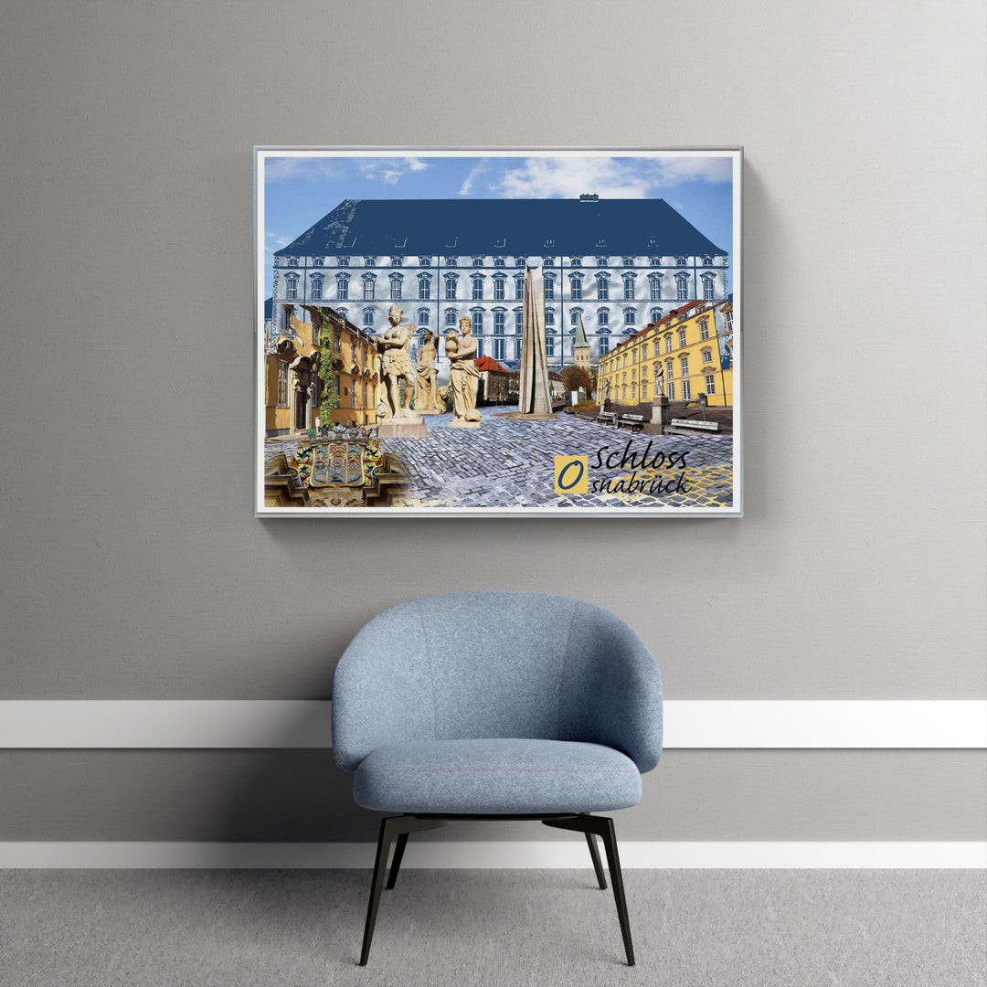 Schlossgarten Osnabrück Collage | Giclee auf Holzkeilrahmen