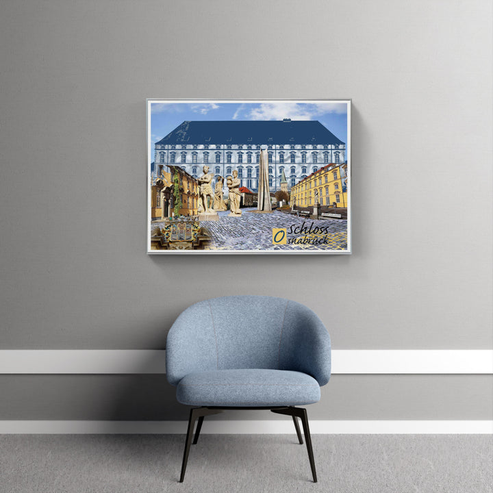 Schlossgarten Osnabrück Collage | Giclee auf Holzkeilrahmen