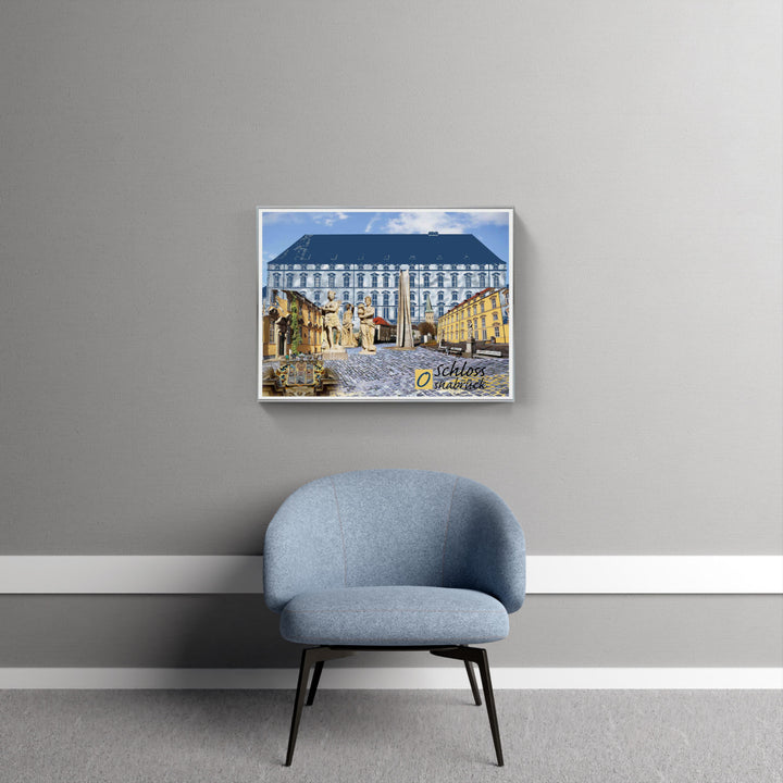 Schlossgarten Osnabrück Collage | Giclee auf Holzkeilrahmen