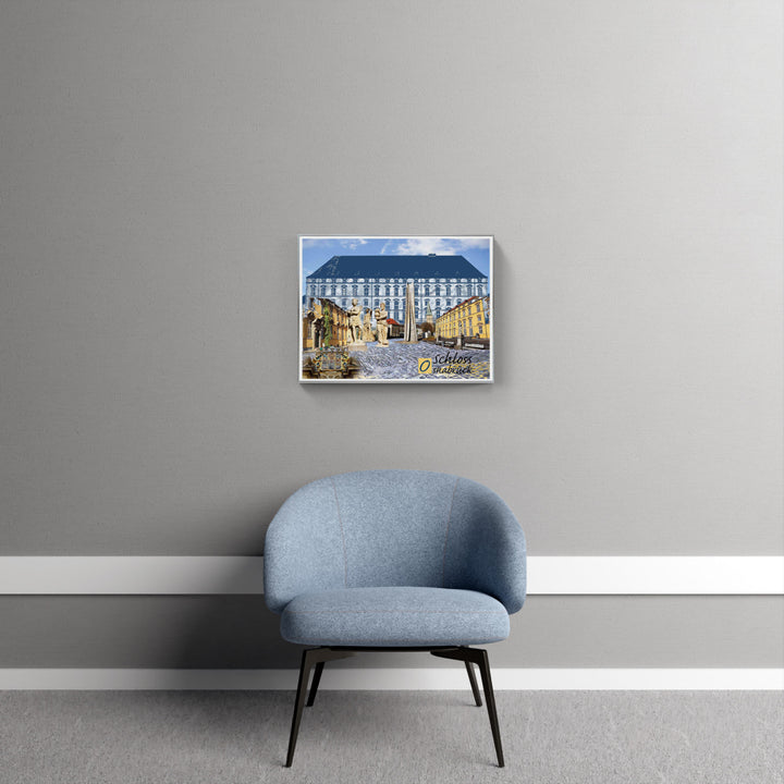 Schlossgarten Osnabrück Collage | Giclee auf Holzkeilrahmen