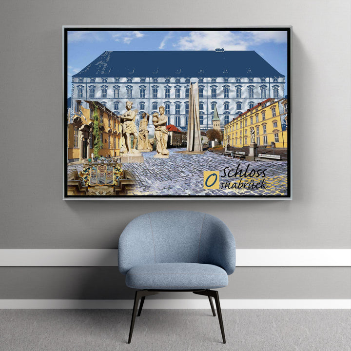 Schlossgarten Osnabrück Collage | Giclee auf Holzkeilrahmen