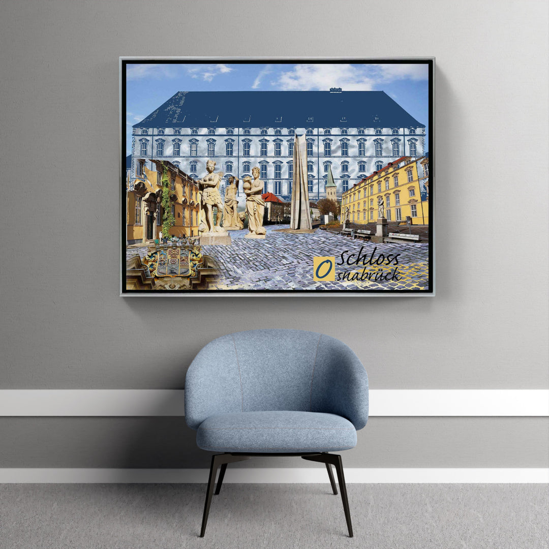 Schlossgarten Osnabrück Collage | Giclee auf Holzkeilrahmen