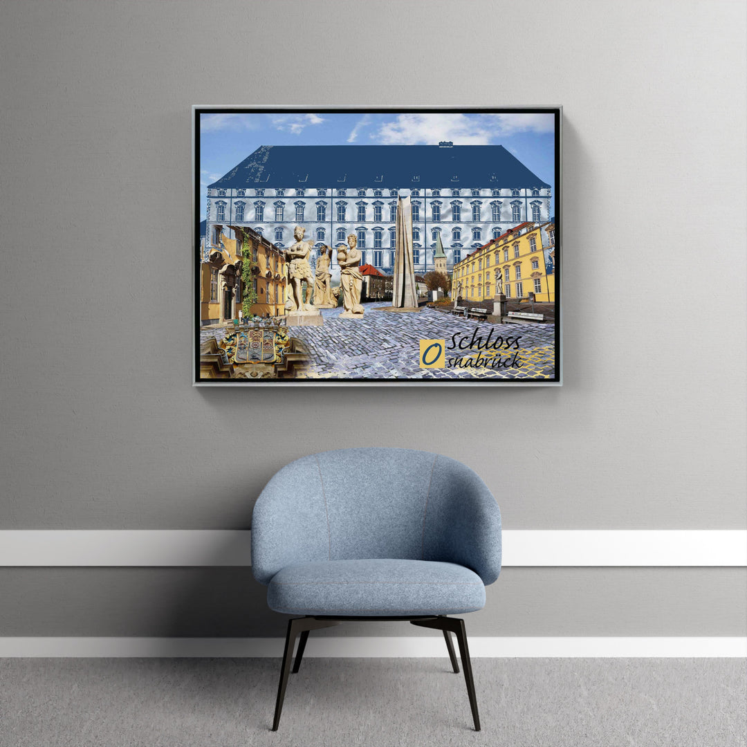 Schlossgarten Osnabrück Collage | Giclee auf Holzkeilrahmen