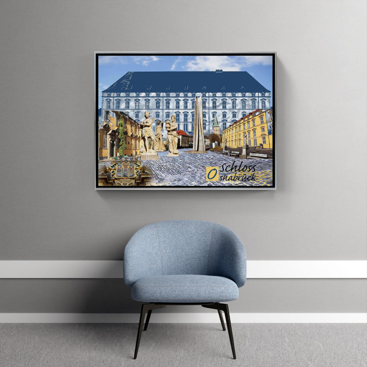 Schlossgarten Osnabrück Collage | Giclee auf Holzkeilrahmen