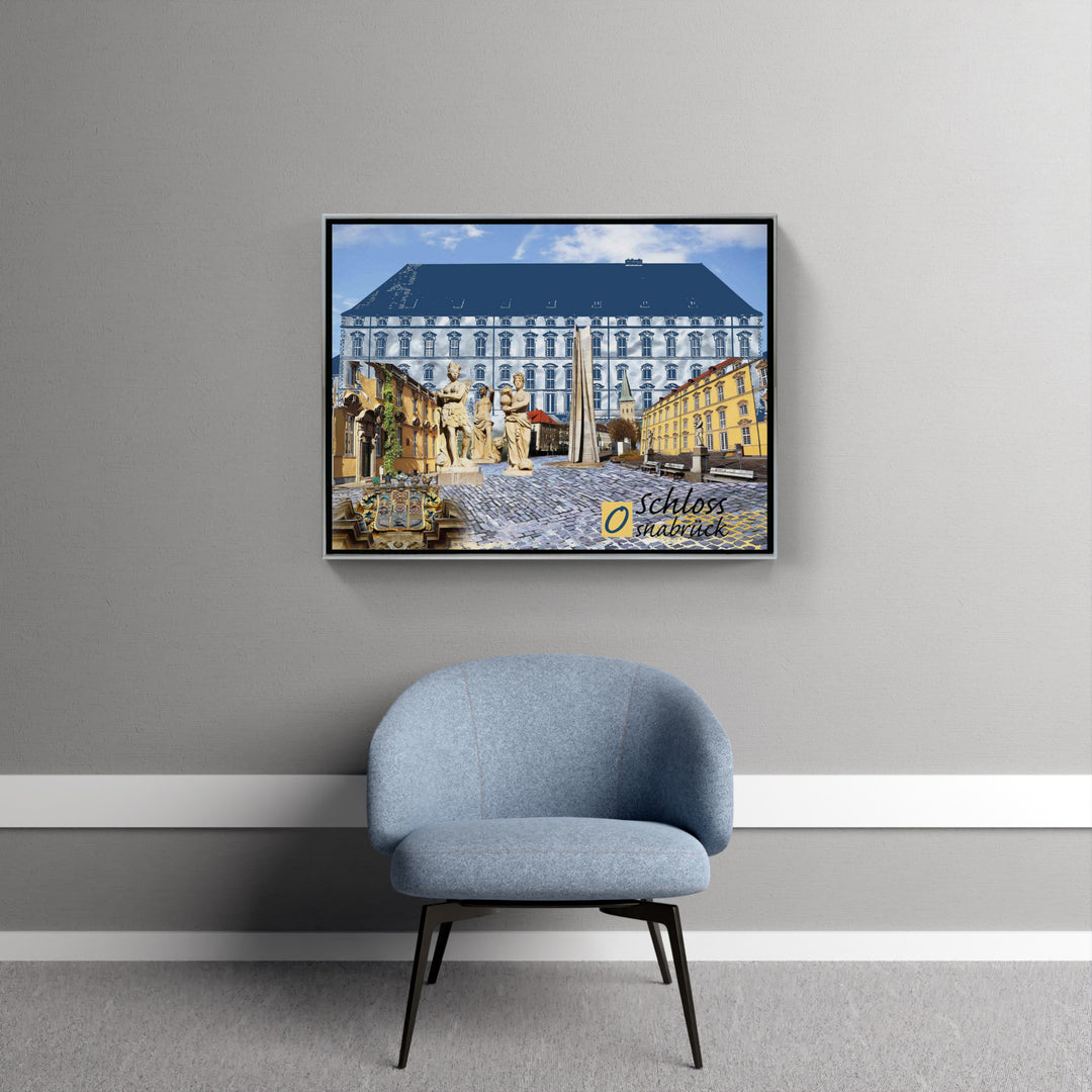 Schlossgarten Osnabrück Collage | Giclee auf Holzkeilrahmen