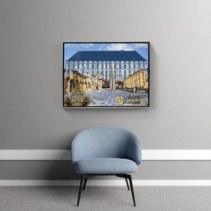 Schlossgarten Osnabrück Collage | Giclee auf Holzkeilrahmen