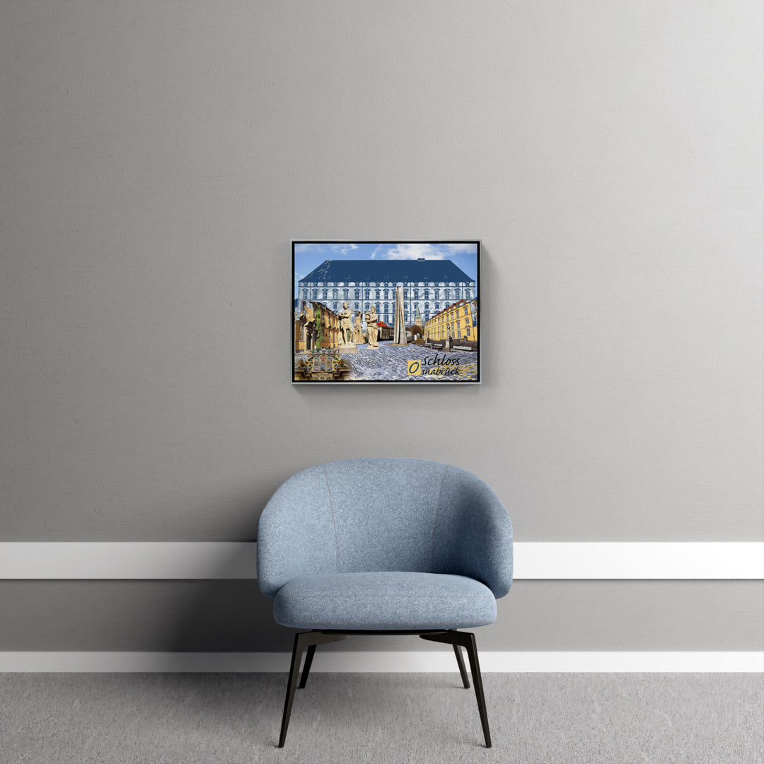Schlossgarten Osnabrück Collage | Giclee auf Holzkeilrahmen