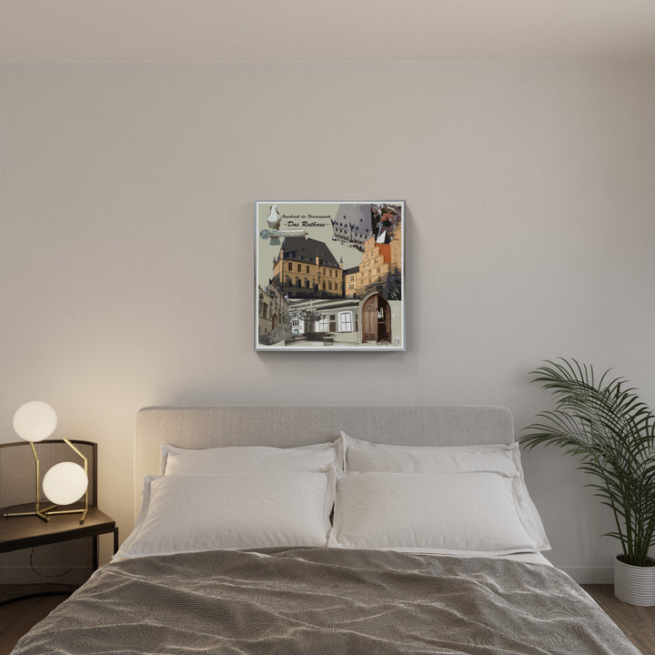 Osnabrück die Friedensstadt - Das Rathaus I Giclee auf Holzkeilrahmen