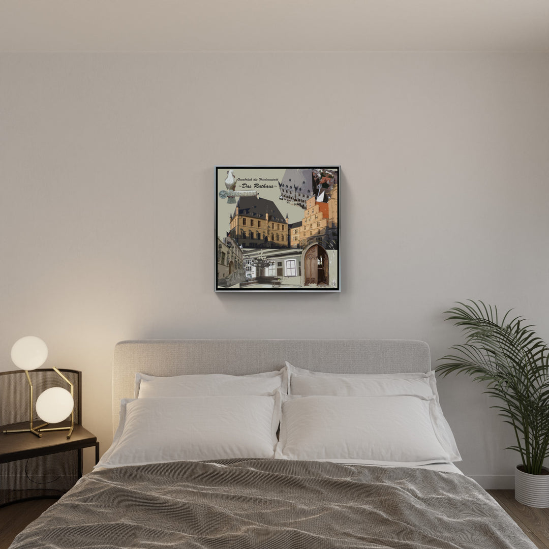 Osnabrück die Friedensstadt - Das Rathaus I Giclee auf Holzkeilrahmen