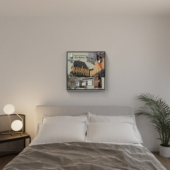 Osnabrück die Friedensstadt - Das Rathaus I Giclee auf Holzkeilrahmen