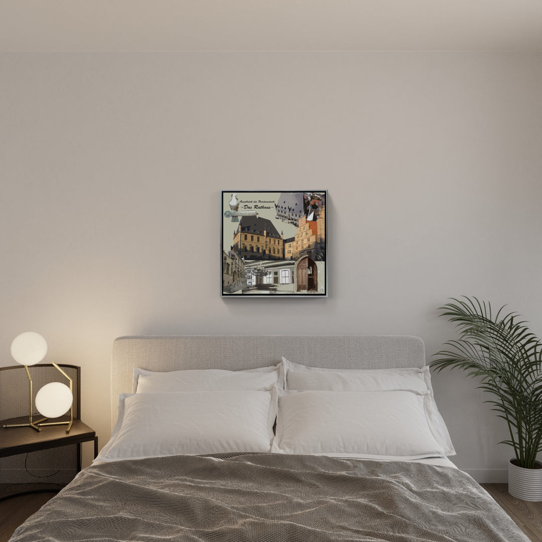 Osnabrück die Friedensstadt - Das Rathaus I Giclee auf Holzkeilrahmen