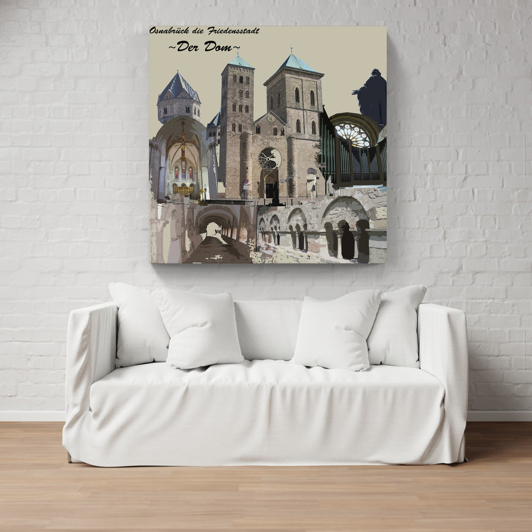 Osnabrück Friedensstadt - Der Dom (OSB-20) I Giclee auf Holzkeilrahmen