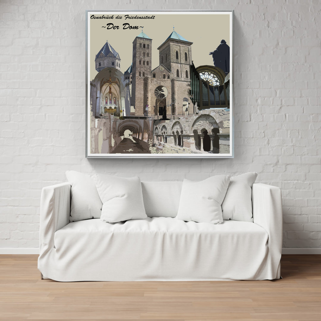 Osnabrück Friedensstadt - Der Dom (OSB-20) I Giclee auf Holzkeilrahmen