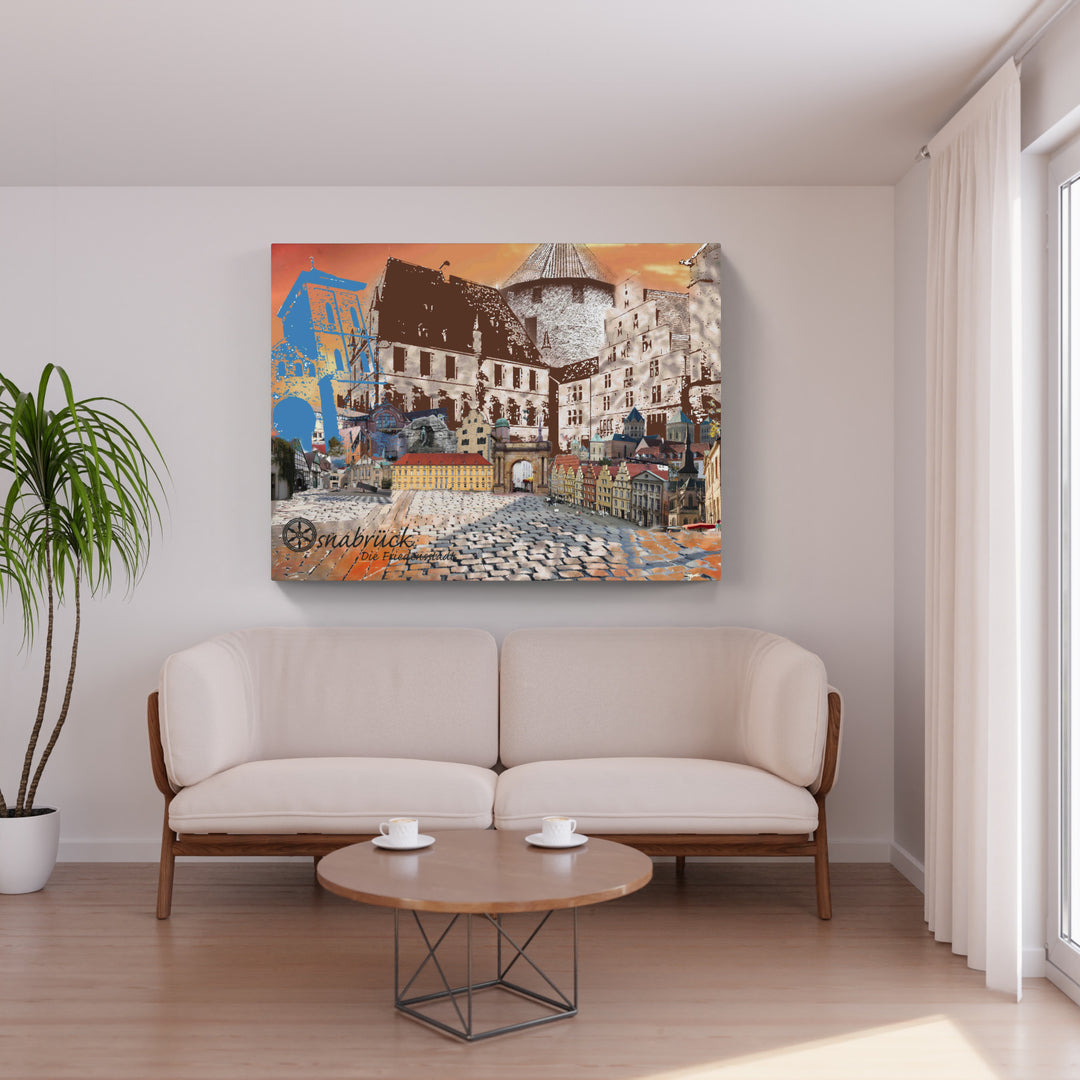 Osnabrück - Die Friedensstadt (OSB-31 ohne Auto) I Giclee auf Holzkeilrahmen