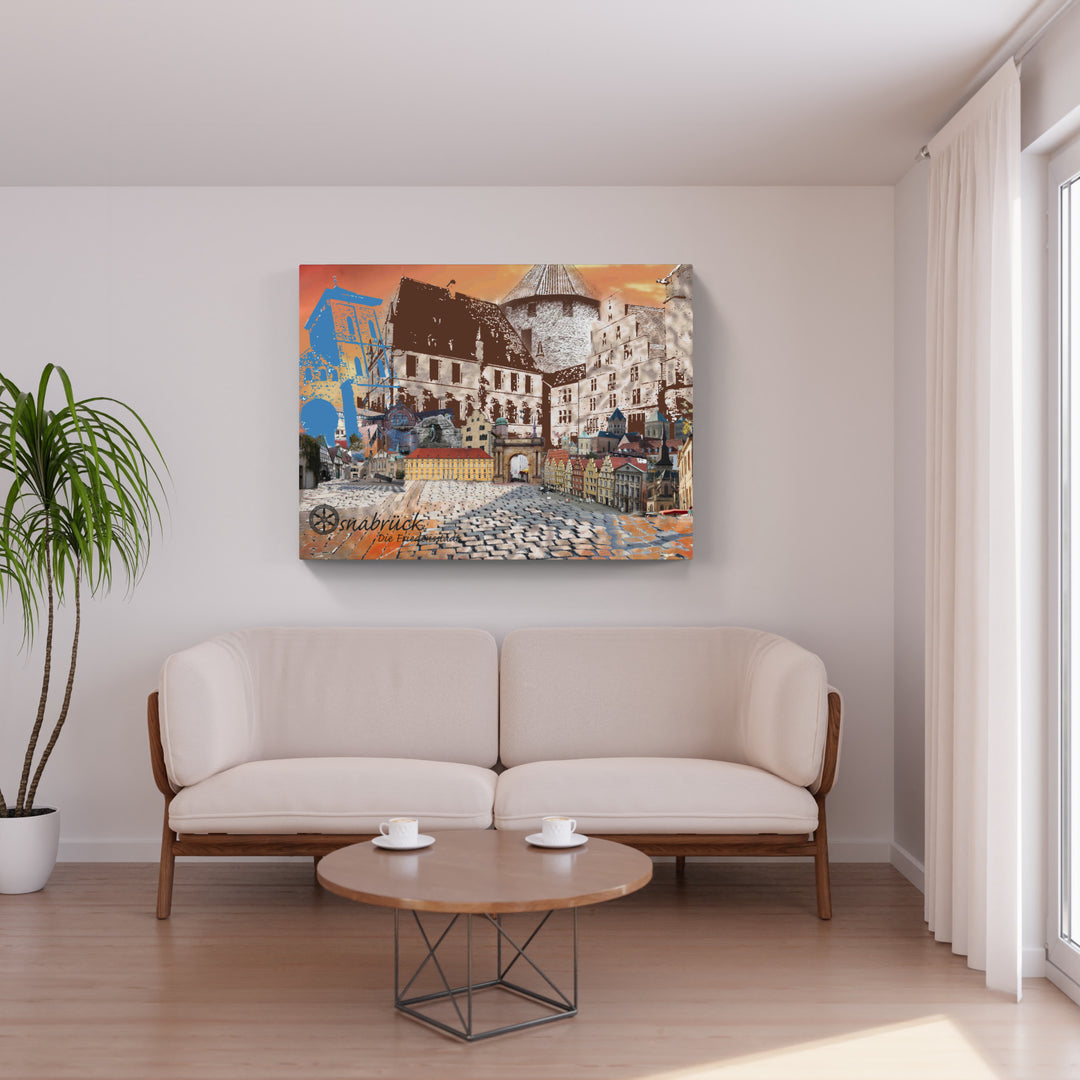 Osnabrück - Die Friedensstadt (OSB-31 ohne Auto) I Giclee auf Holzkeilrahmen