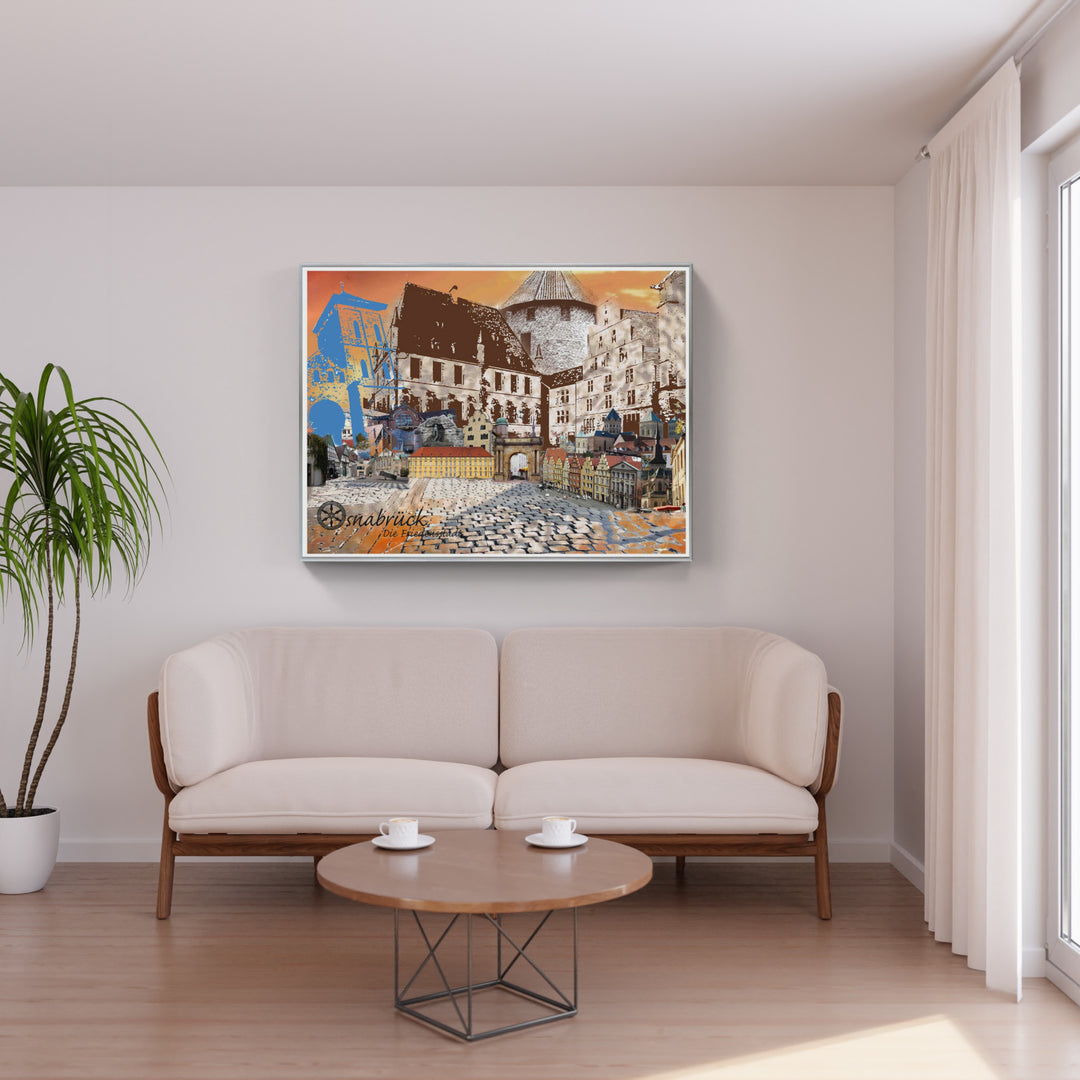 Osnabrück - Die Friedensstadt (OSB-31 ohne Auto) I Giclee auf Holzkeilrahmen