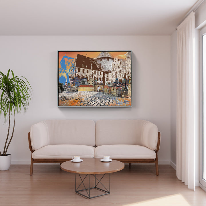 Osnabrück - Die Friedensstadt (OSB-31 ohne Auto) I Giclee auf Holzkeilrahmen