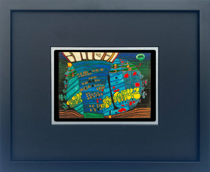"Der blaue Mond" | Friedensreich Hundertwasser Miniprint
