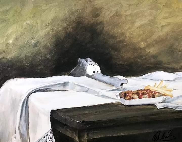 Die Versuchung (Currywurst), Original, Otto Waalkes, Pigmentdruck