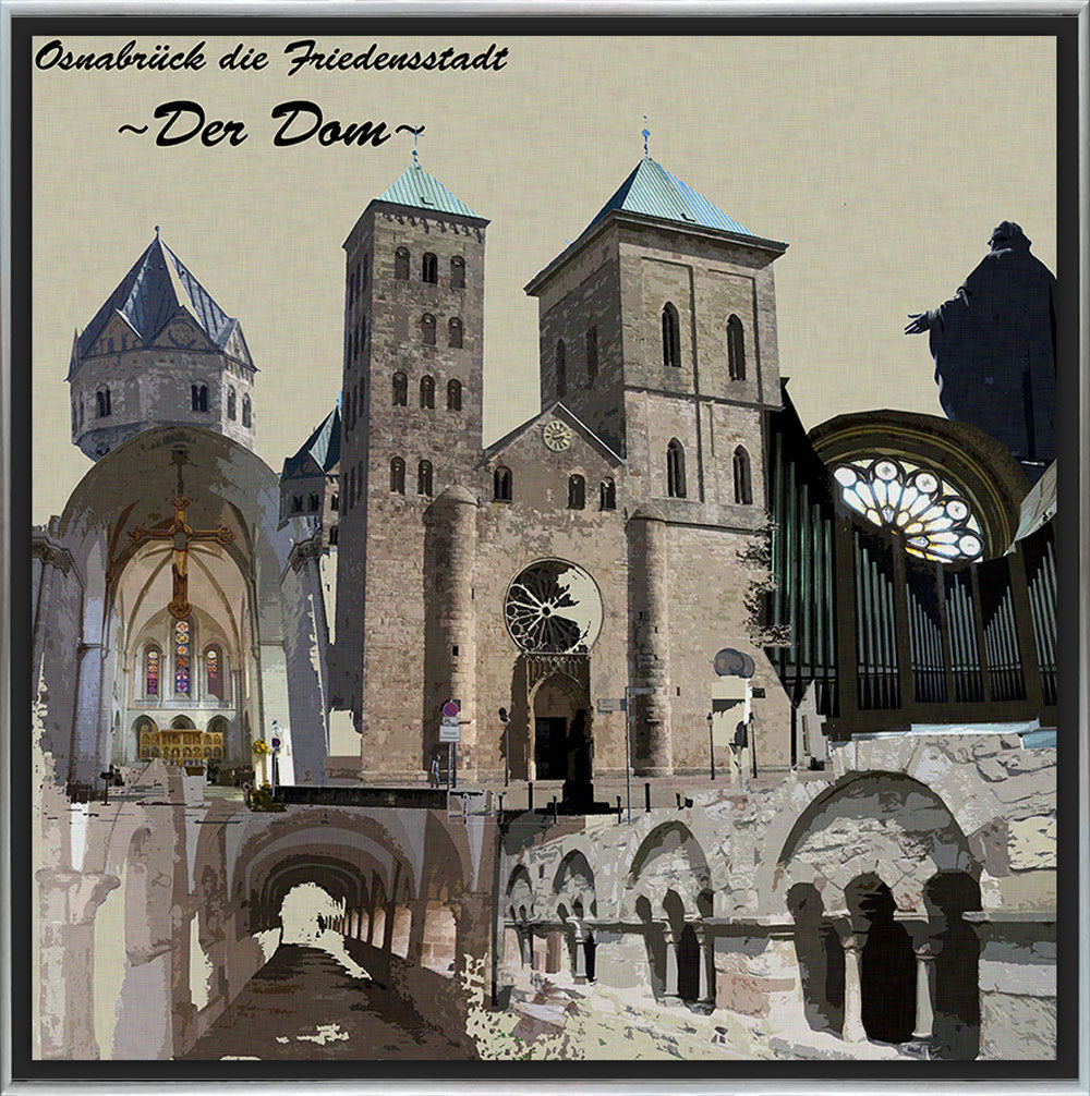 Osnabrück Friedensstadt - Der Dom (OSB-20) I Giclee auf Holzkeilrahmen