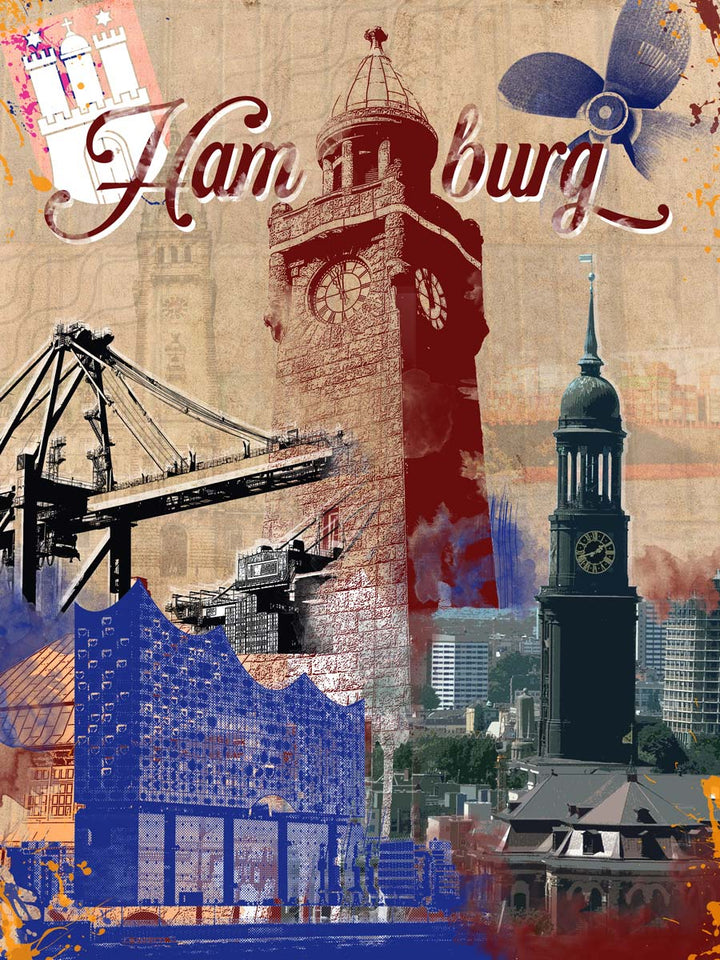 Vintage Hamburg Collage