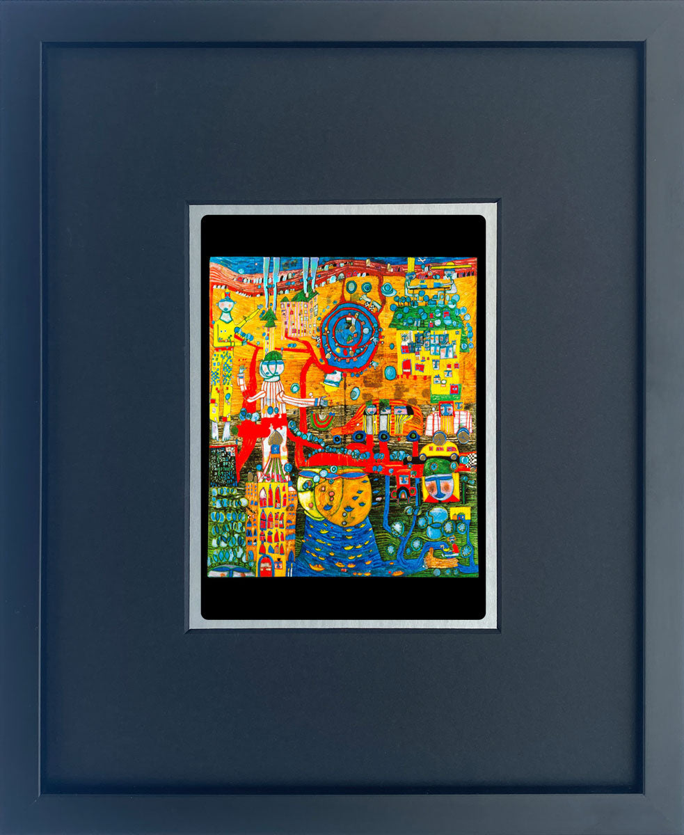 "Das 30 Tage Fax Bild" | Friedensreich Hundertwasser Miniprint