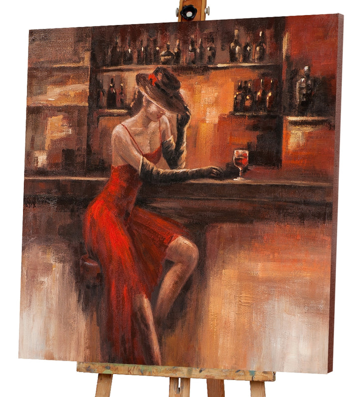 Dame an der Bar
