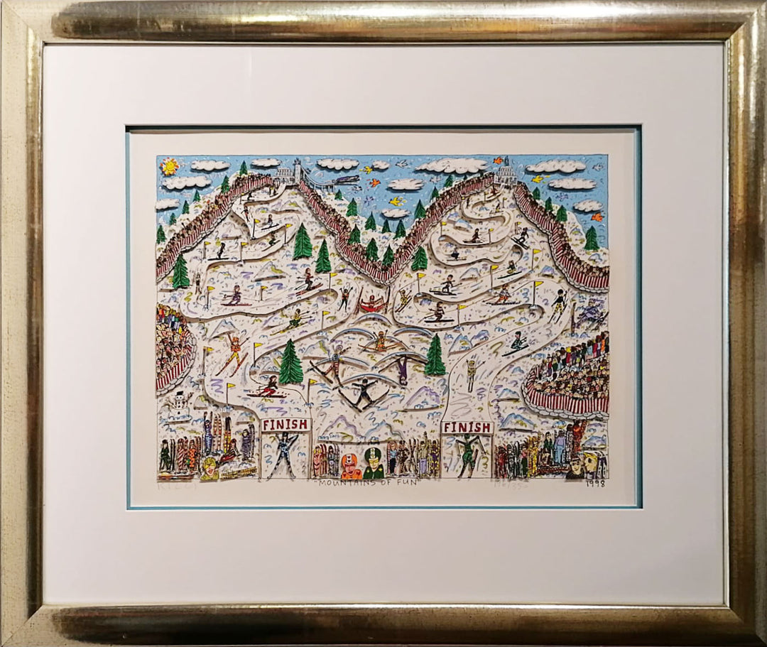 "Mountains of Fun" inkl. Rahmung | James Rizzi