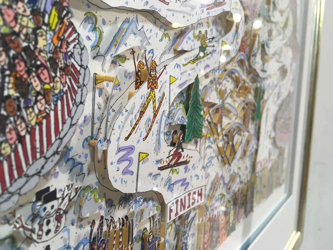 "Mountains of Fun" inkl. Rahmung | James Rizzi