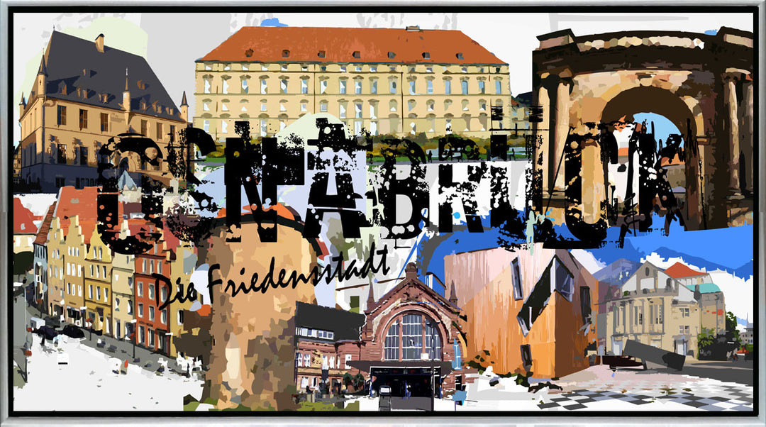 Osnabrück - Die Friedensstadt mit Rathaus I Giclee auf Holzkeilrahmen