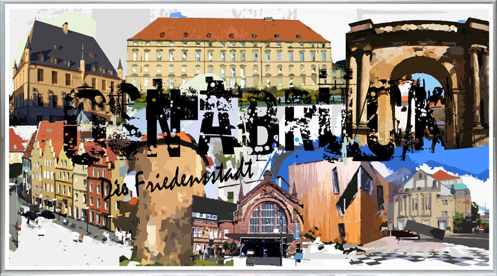 Osnabrück - Die Friedensstadt mit Rathaus I Giclee auf Holzkeilrahmen