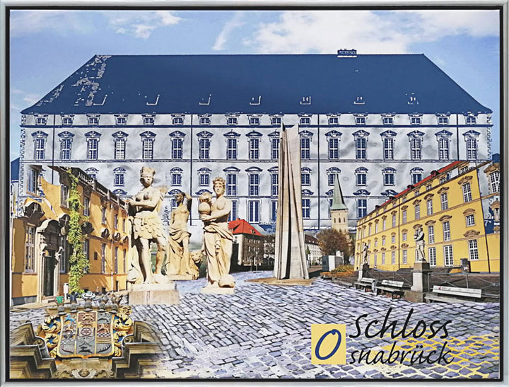 Schlossgarten Osnabrück Collage | Giclee auf Holzkeilrahmen