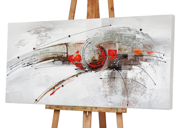 Wirbel in Silber und Rot