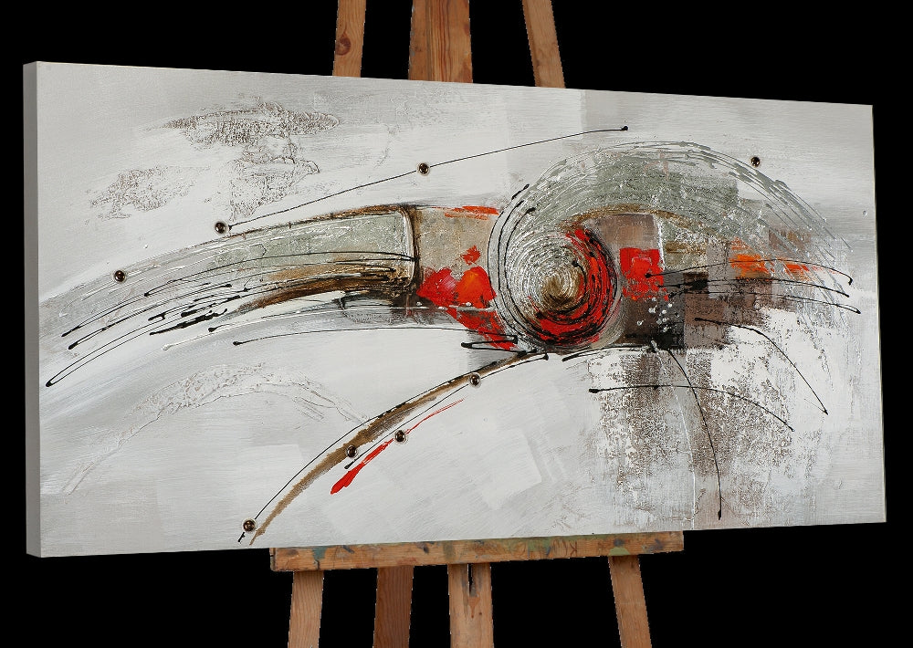 Wirbel in Silber und Rot