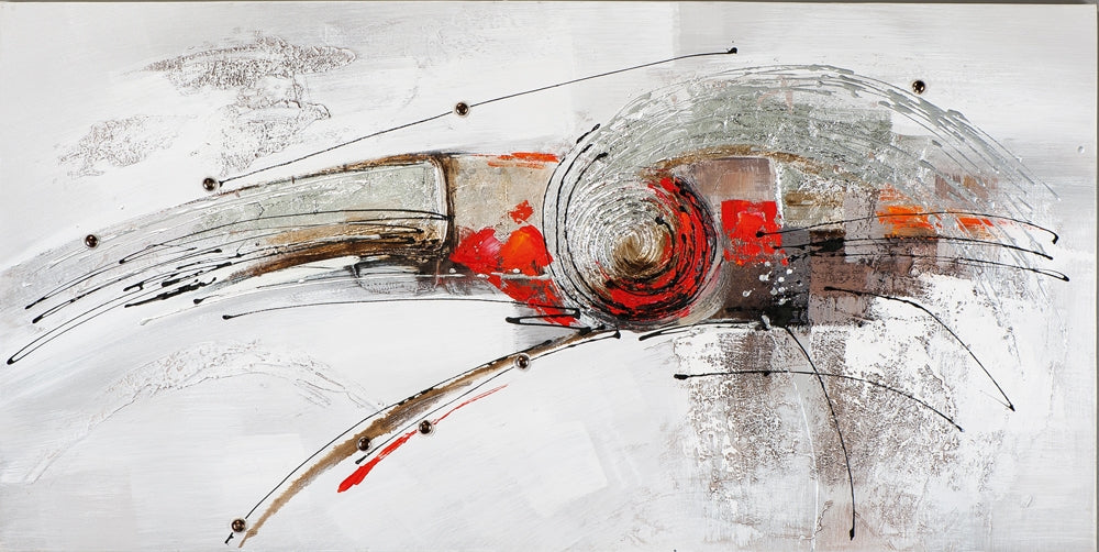 Wirbel in Silber und Rot