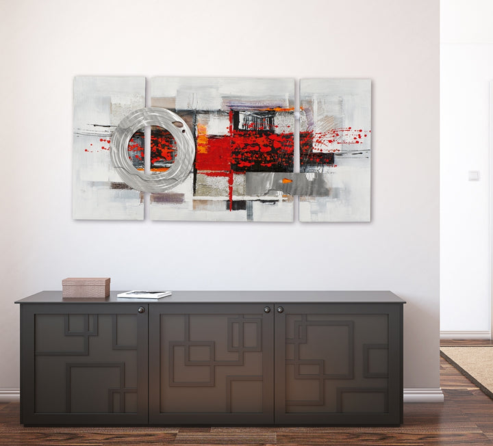 Kreis in Silber und Rot