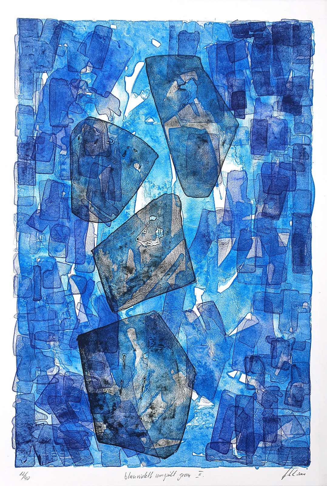"blauviolett umspielt grau II" | Tiemo Schröder