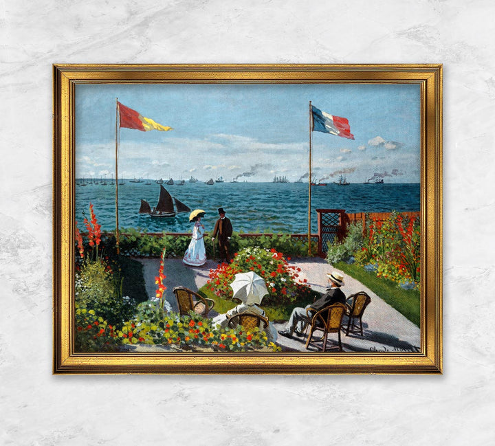 "Die Terrasse am Meeresufer von Sainte" |  Adresse - Claude Monet