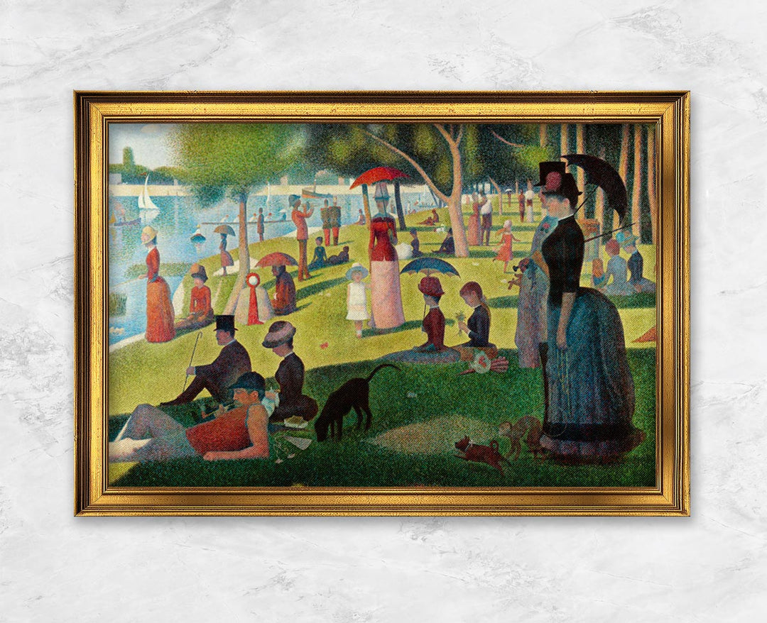 "Ein Sonntagnachmittag auf der Insel La Grande Jatte (Ohne Rand)" | Georges Seurat