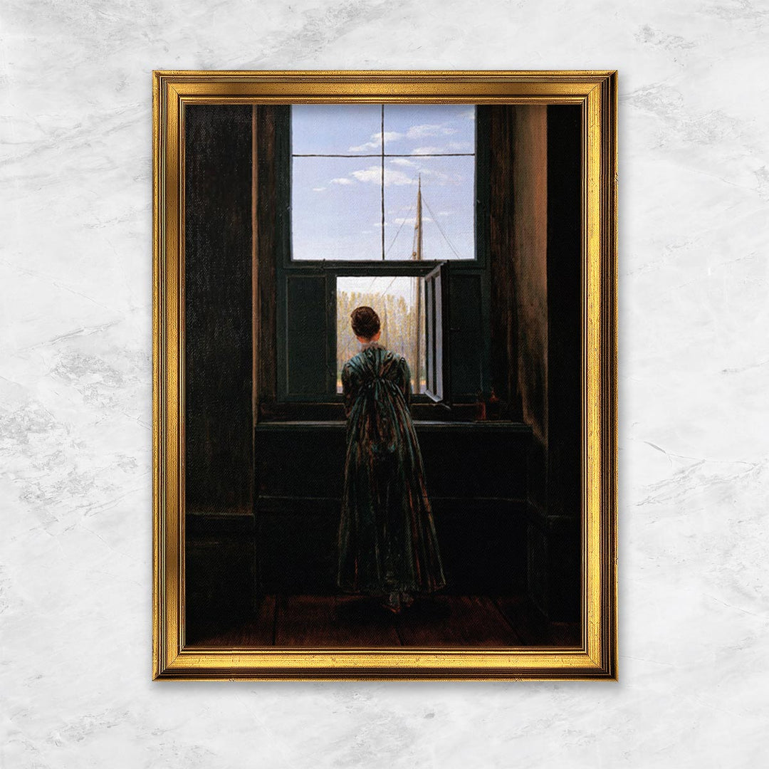 "Frau am Fenster" | Caspar David Friedrich