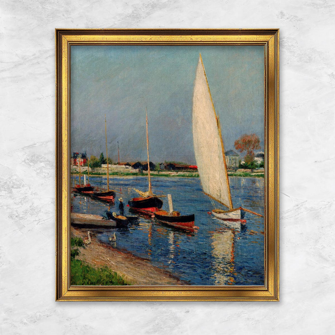 "Segelboote auf der Seine" | Gustave Caillebotte