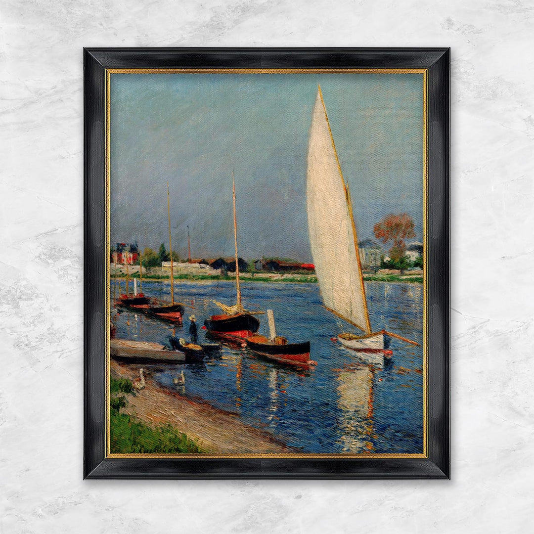 "Segelboote auf der Seine" | Gustave Caillebotte