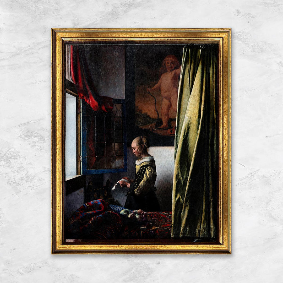 "Brieflesendes Mädchen am offenen Fenster (Nach der Restaurierung)" | Johannes Vermeer