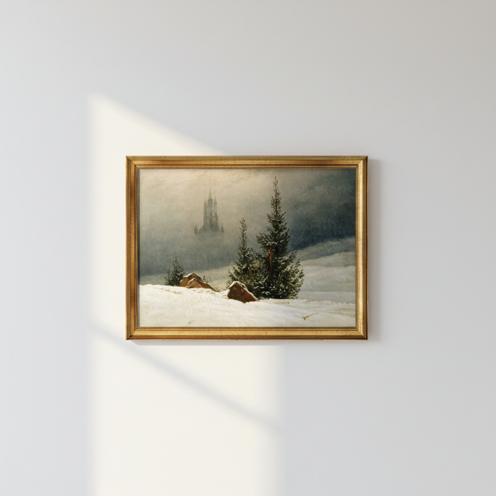 "Winterlandschaft mit Kirche" | Caspar David Friedrich