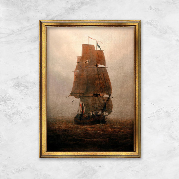 "Segelschiff im Nebel" | Caspar David Friedrich