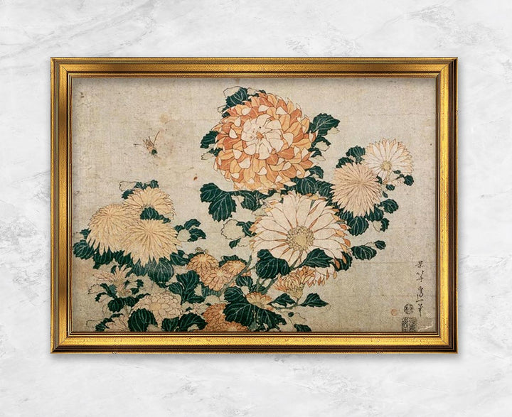 "Chrysanthemums" | Katsushika Hokusai