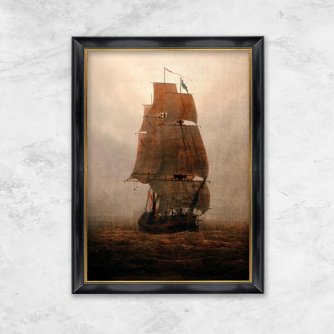 "Segelschiff im Nebel" | Caspar David Friedrich