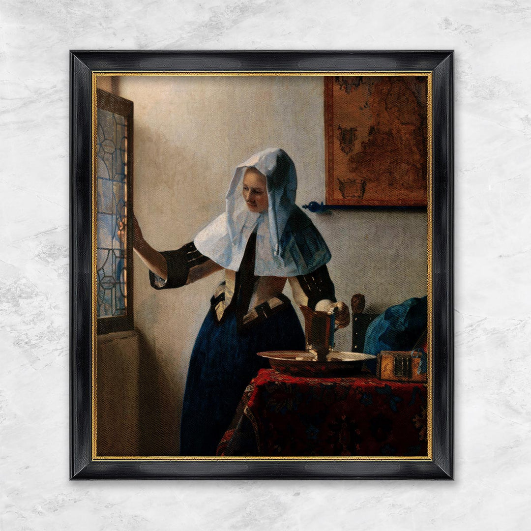 "Junge Frau mit Wasserkanne am Fenster" | Johannes Vermeer