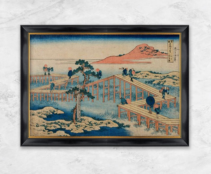 "Eight part bridge, province of Mucawa, Japan" | Katsushika Hokusai