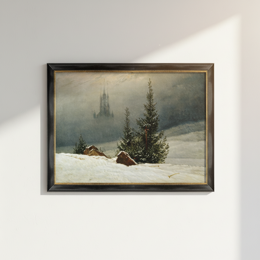 "Winterlandschaft mit Kirche" | Caspar David Friedrich